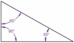 interior angles triangle 90 60 30